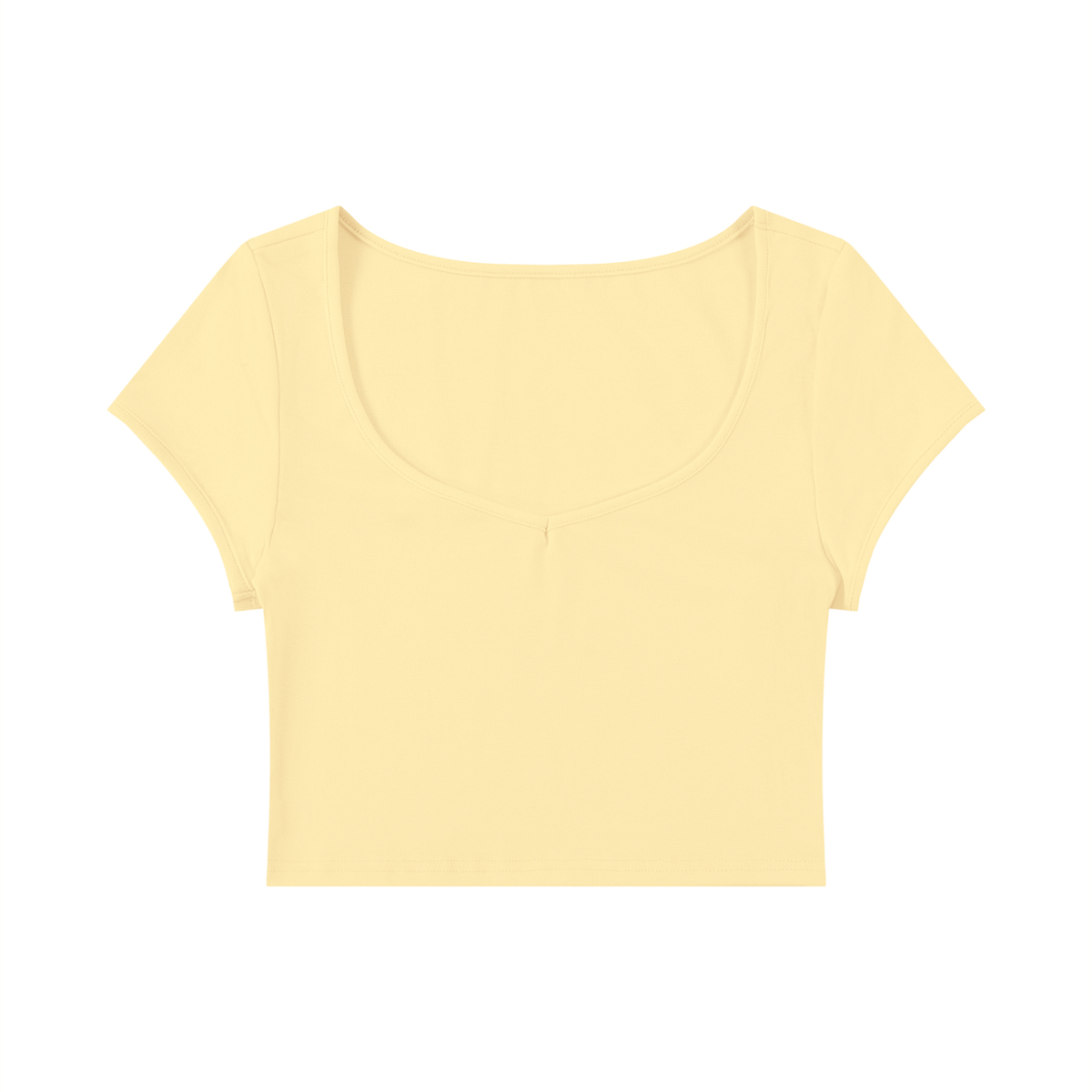 Women's Slim Cap Sleeve Crop T-Shirt – Fitted Everyday Essential Top