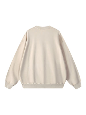 Snow Washed Oversized Sweatshirt – Premium Unisex Heavyweight Streetwear Pullover