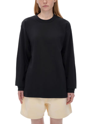 Crew Neck Drop Shoulder Long Sleeve Shirt