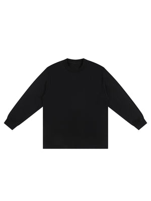 Crew Neck Drop Shoulder Long Sleeve Shirt