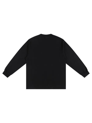 Crew Neck Drop Shoulder Long Sleeve Shirt