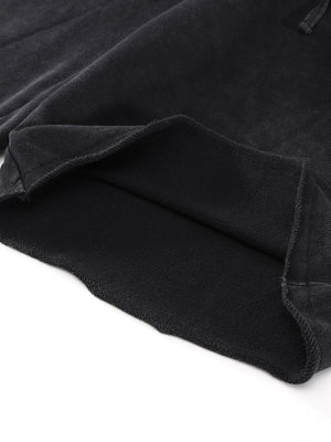 Snow Washed Raw Hem Shorts