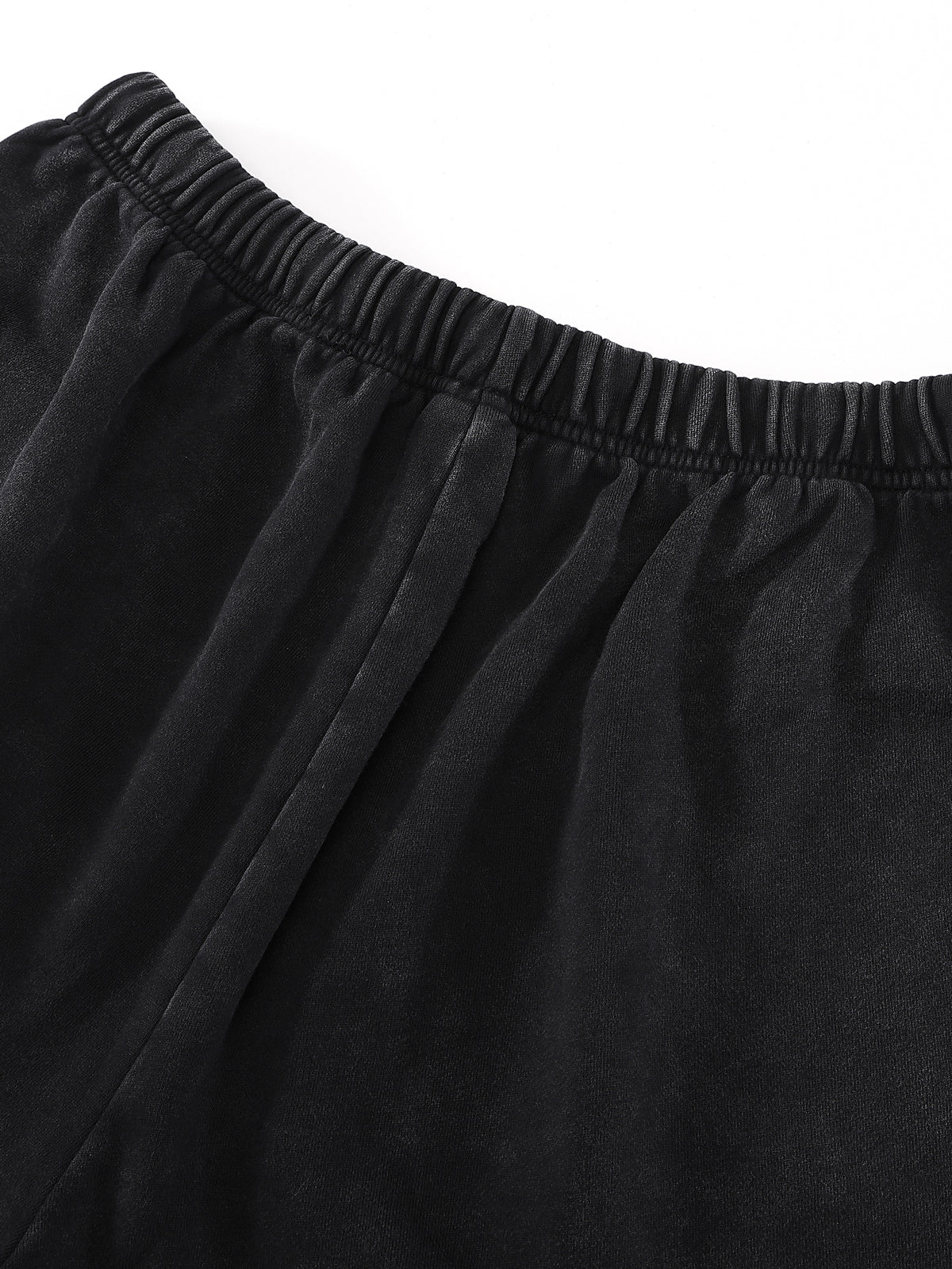 Snow Washed Raw Hem Shorts