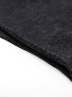 Snow Washed Raw Hem Shorts