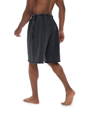 Snow Washed Raw Hem Shorts
