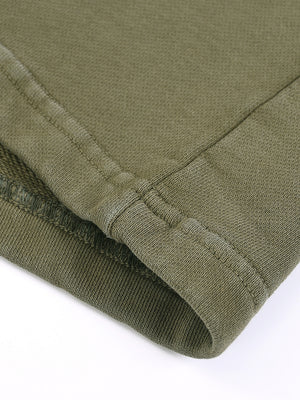 Rectangle Patch Monkey Washed Shorts