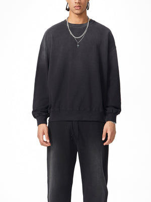 Sunfade Drop-Shoulder Cotton Sweatshirt