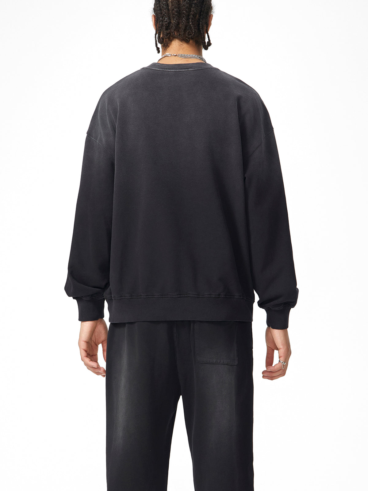 Sunfade Drop-Shoulder Cotton Sweatshirt