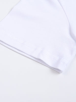 Fitted Crop Cotton T-Shirt