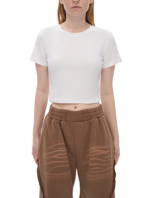 Fitted Crop Cotton T-Shirt
