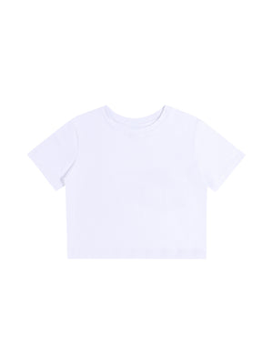 Fitted Crop Cotton T-Shirt