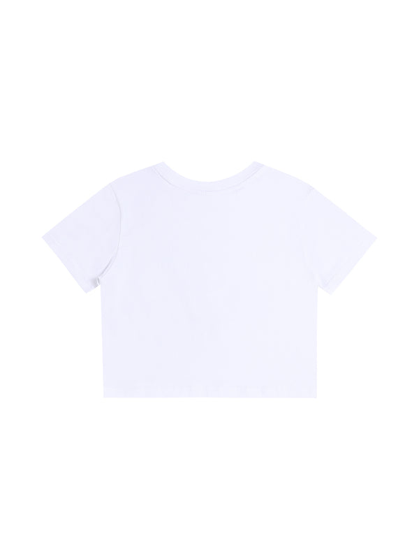 Fitted Crop Cotton T-Shirt