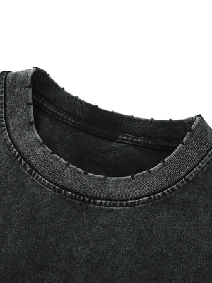 Snow Washed Frayed Hem Tank Top