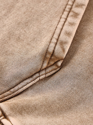 Snow Washed Loose Cotton Hoodie