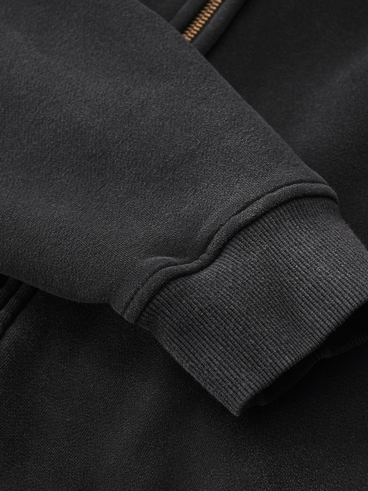 Sunfade Two-way Zipper Boxy Fleece Hoodie