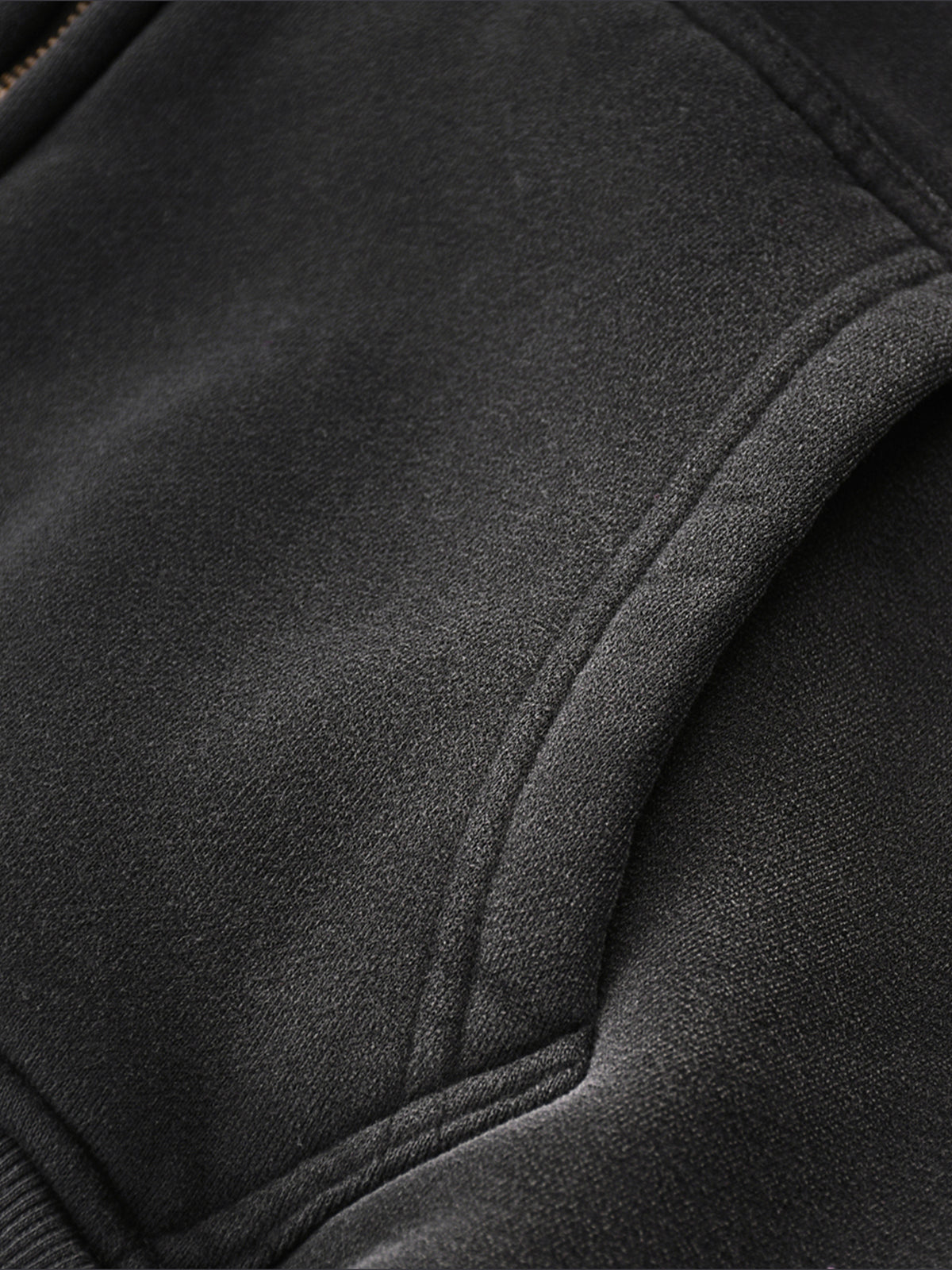 Sunfade Two-way Zipper Boxy Fleece Hoodie