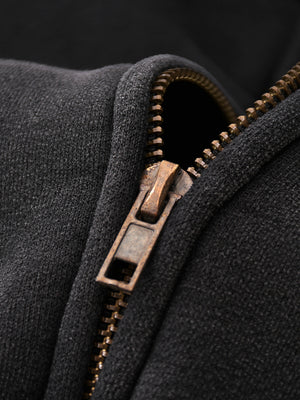 Sunfade Two-way Zipper Boxy Fleece Hoodie