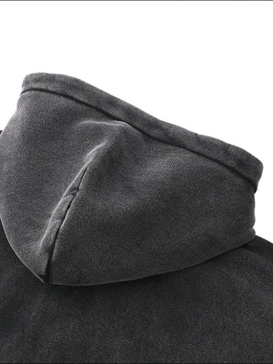 Zip-Through Boxy Fleece Hoodie