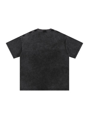 Snow Washed Oversized Cotton T-Shirt