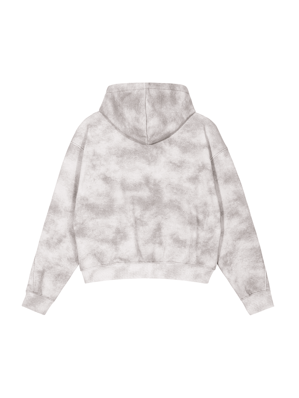 Dirty Washed Zip-Up Fleece Hoodie