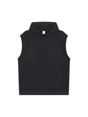Snow Washed Sleeveless Hoodie