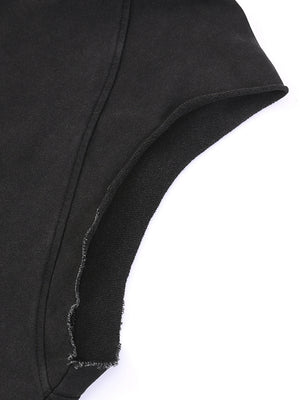 Snow Washed Sleeveless Hoodie