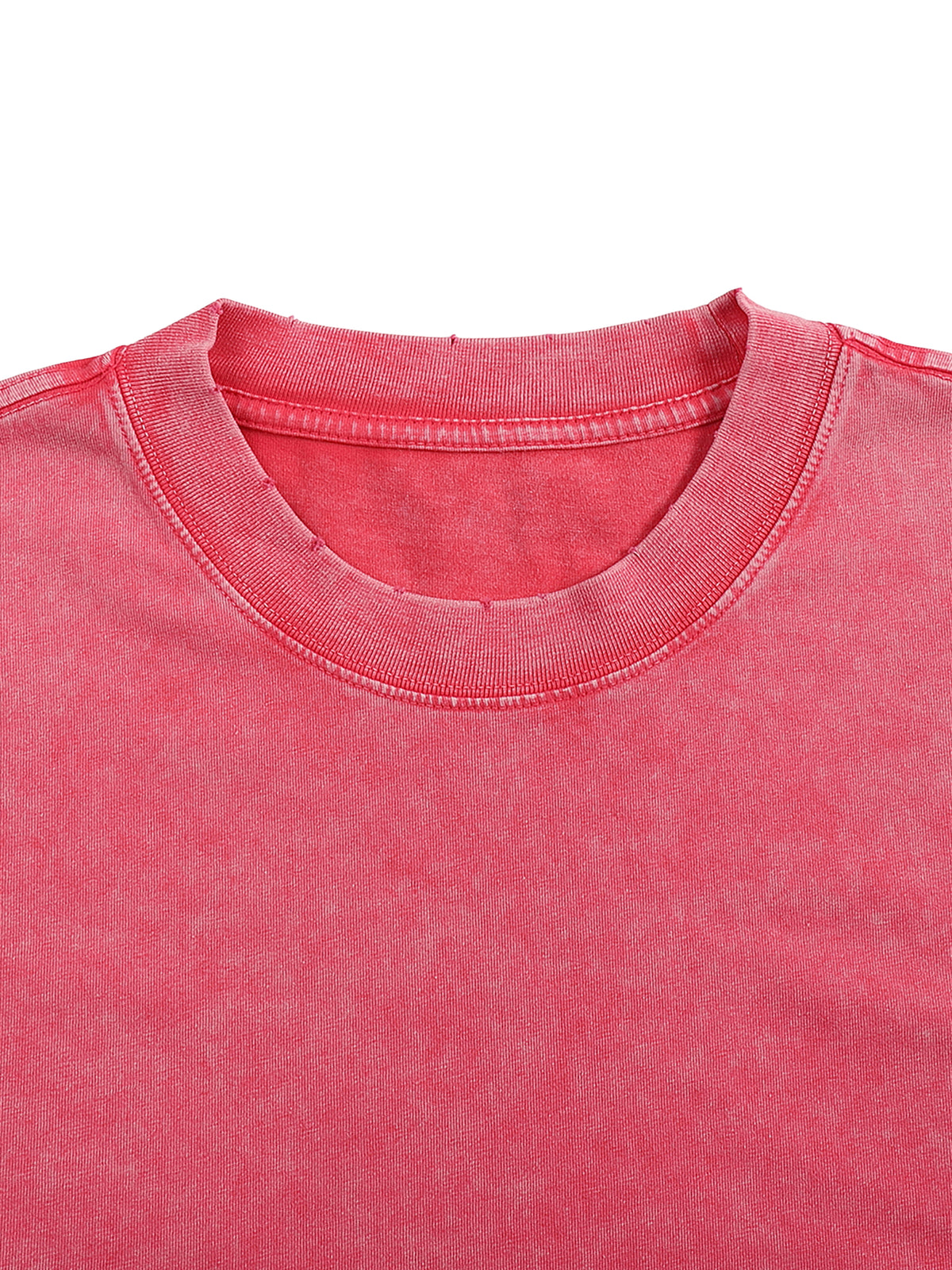 Snow Washed Frayed Edge T-Shirt