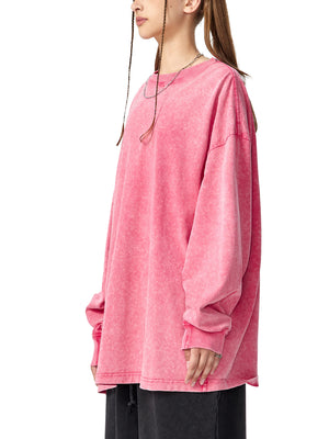 Snow Washed Frayed Edge T-Shirt