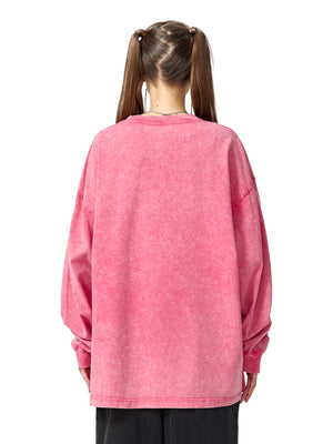 Snow Washed Frayed Edge T-Shirt