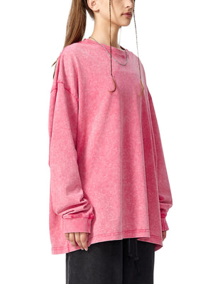 Snow Washed Frayed Edge T-Shirt