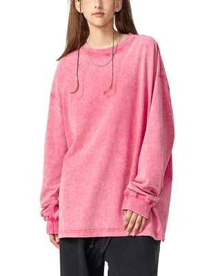 Snow Washed Frayed Edge T-Shirt