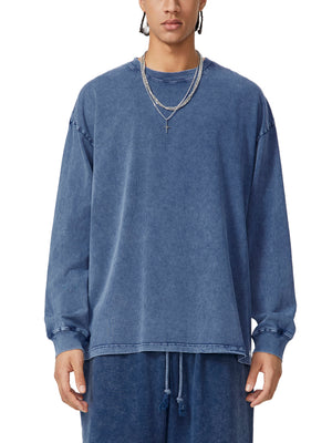 Snow Washed Frayed Edge T-Shirt
