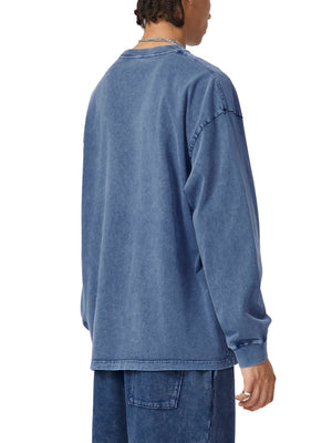 Snow Washed Frayed Edge T-Shirt