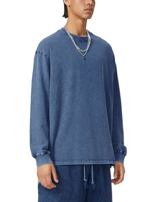 Snow Washed Frayed Edge T-Shirt
