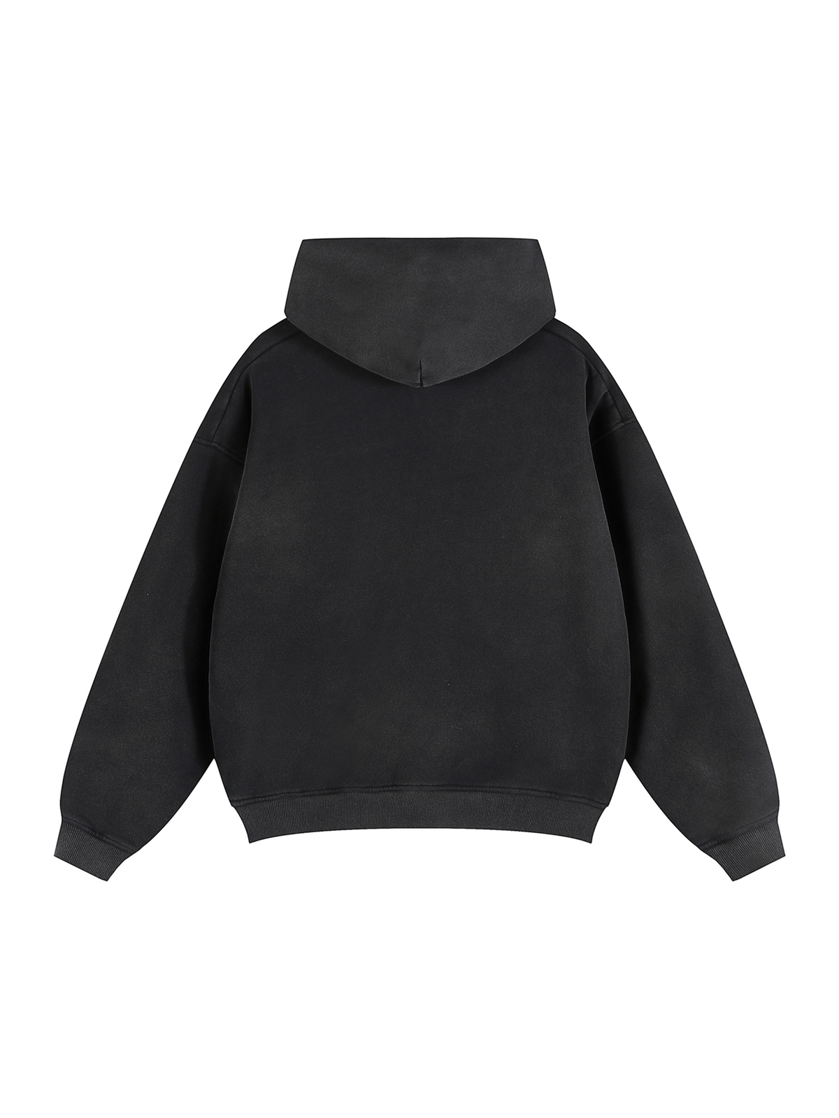 Unisex Vintage Sunfade Two-Way Zip Boxy Fleece Hoodie – Oversized Heavyweight Hoodie