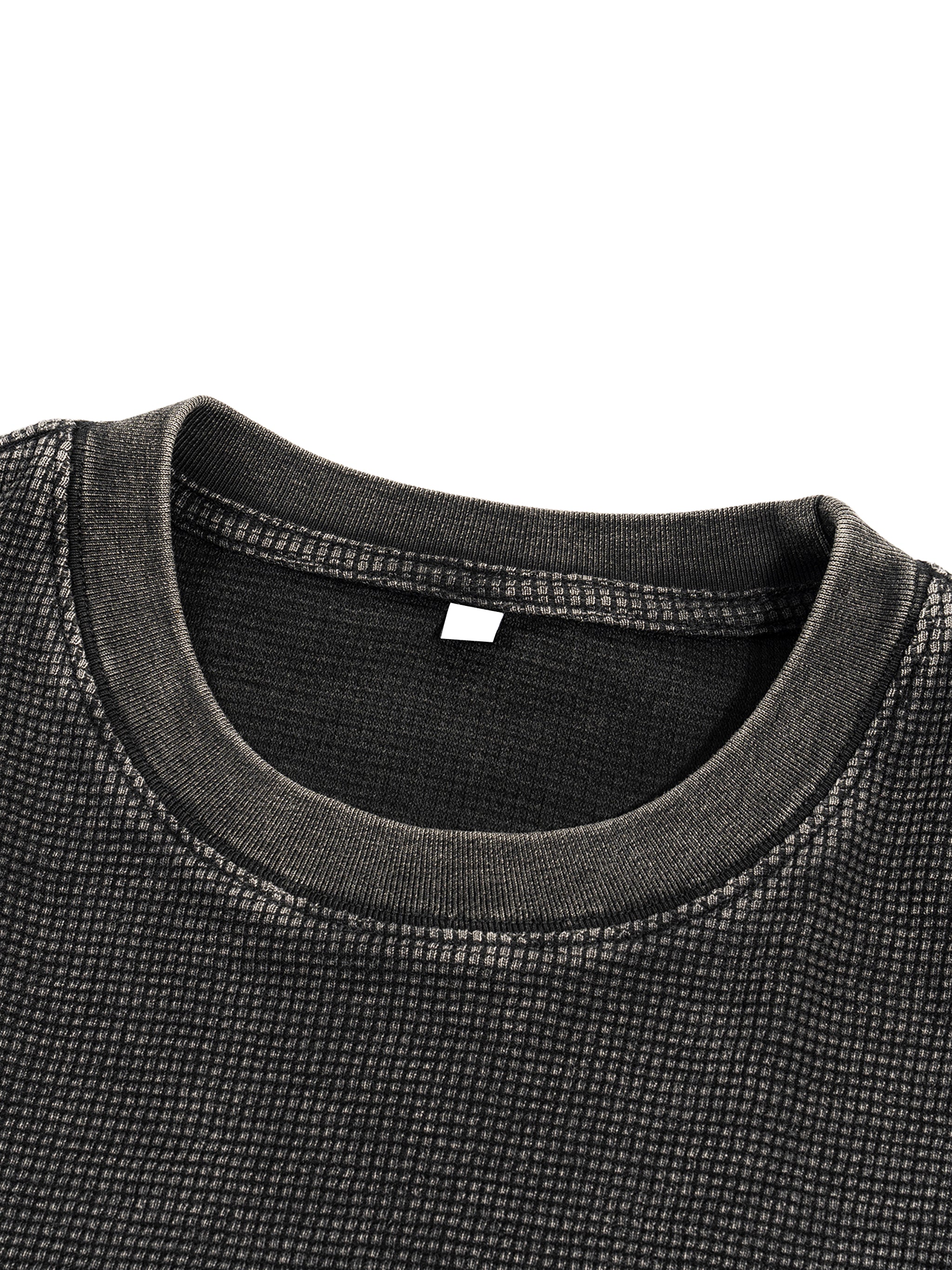 Textured Waffle Washed Boxy T-Shirt