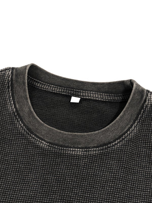 Textured Waffle Washed Boxy T-Shirt
