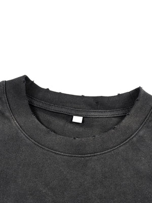 Sunfade Hand-Frayed Faux Two-Piece T-Shirt