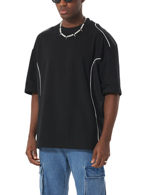 Contrast Piped Panel T-Shirt