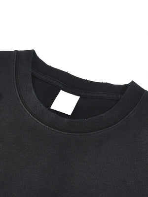 Hand-Frayed Sunfade Paint Splatter T-Shirt