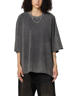 Raw Edge Snow Washed Boxy T-Shirt