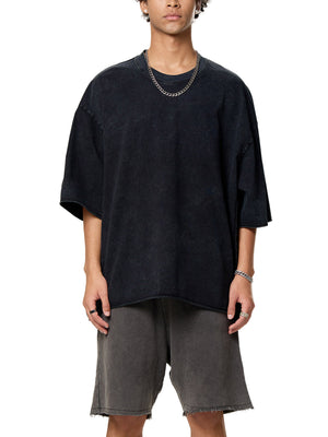Raw Edge Snow Washed Boxy T-Shirt