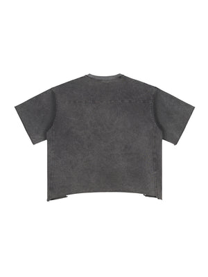 Raw Edge Snow Washed Boxy T-Shirt