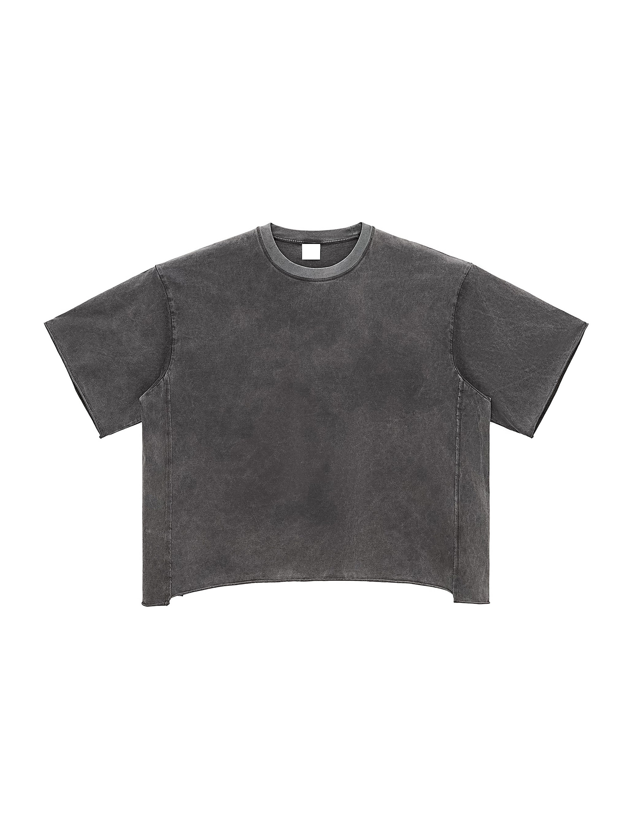 Raw Edge Snow Washed Boxy T-Shirt