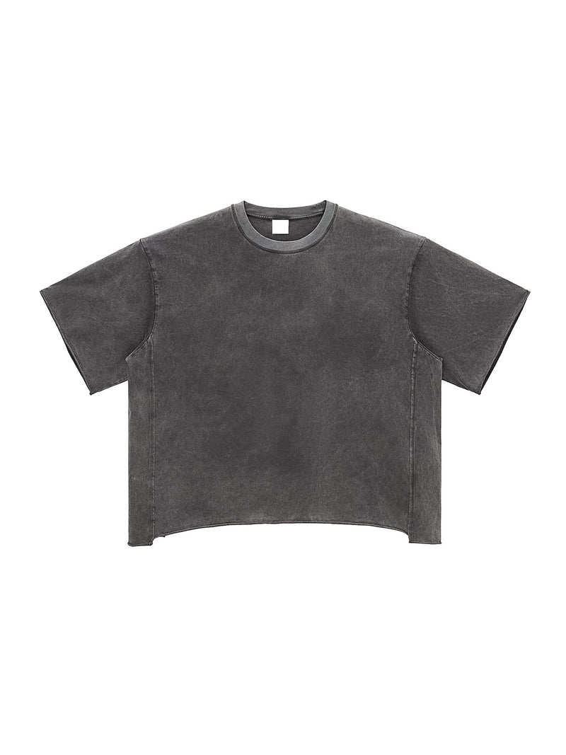 Raw Edge Snow Washed Boxy T-Shirt