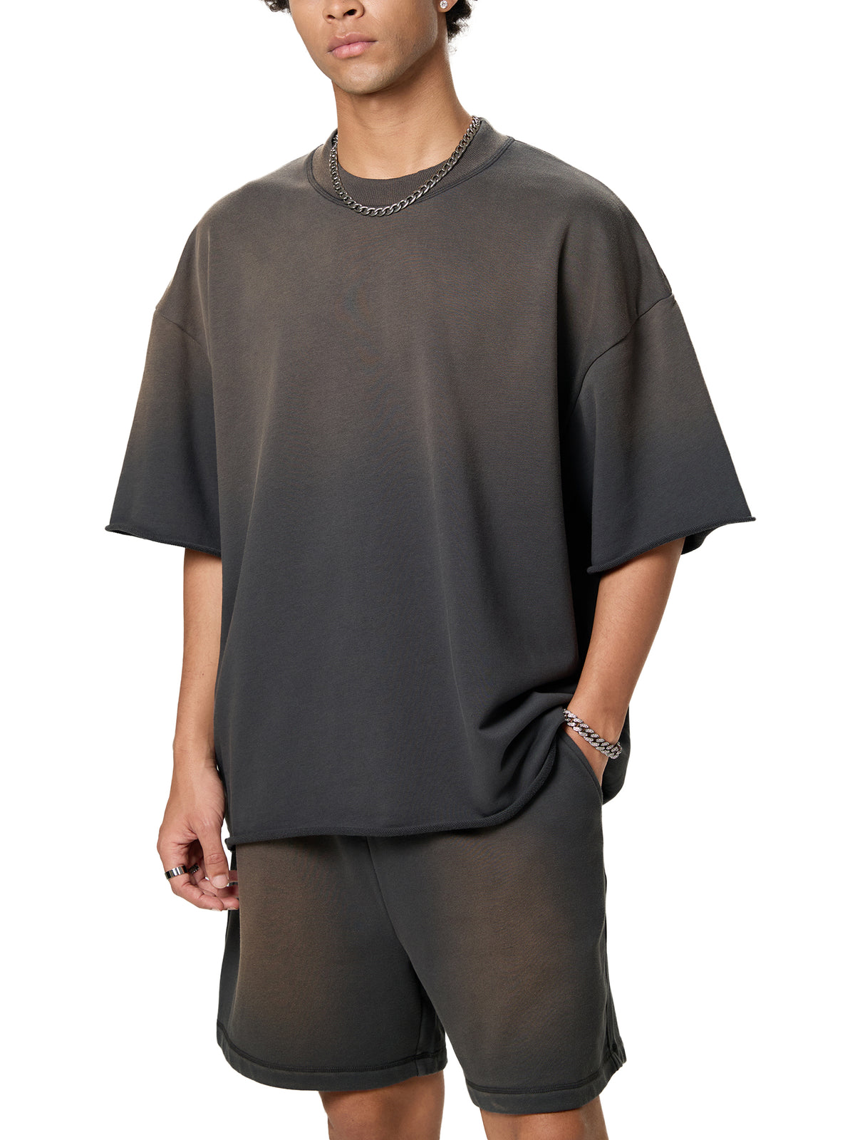 Sun Fade Raw Edge T-Shirt