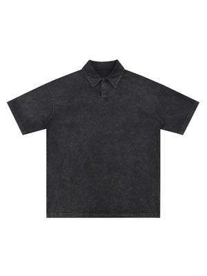 Heavyweight Snow-Washed Polo T-Shirt