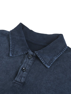 Heavyweight Snow-Washed Polo T-Shirt