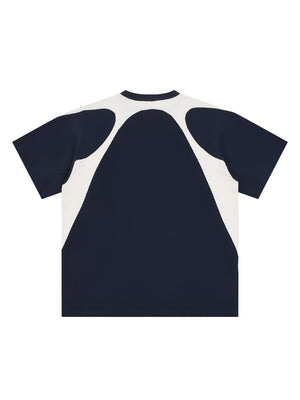 Contrast Panel Cotton T-Shirt