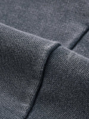Snow Washed Raw Edge Cropped Sweatshirt